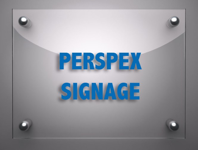 Perspex signage